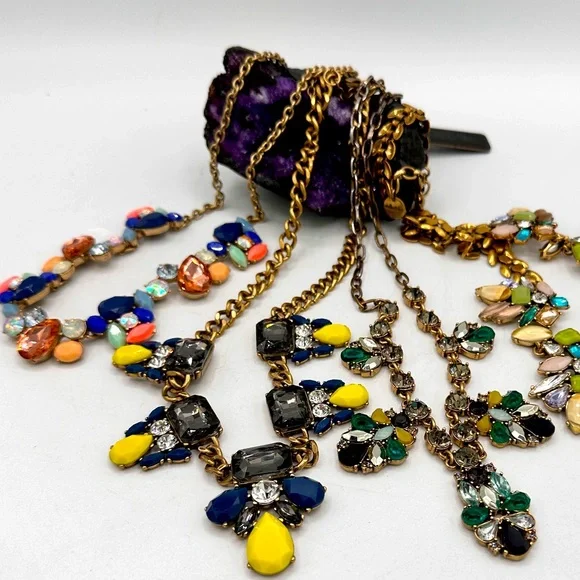 Glam elegant bundle JCrew necklaces lining 4 - Picture 1 of 16